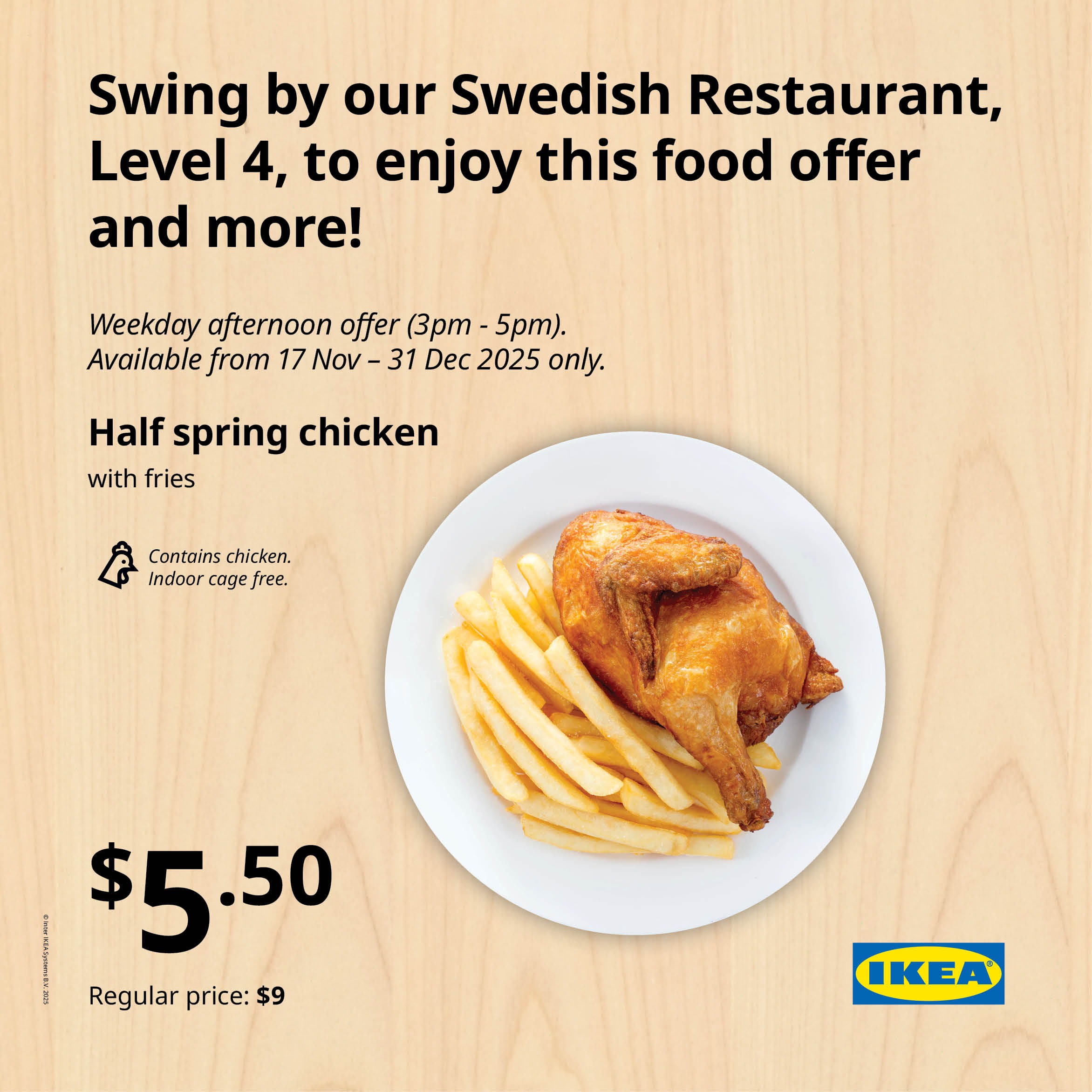 Swedish Restaurant weekdays afternoon offer