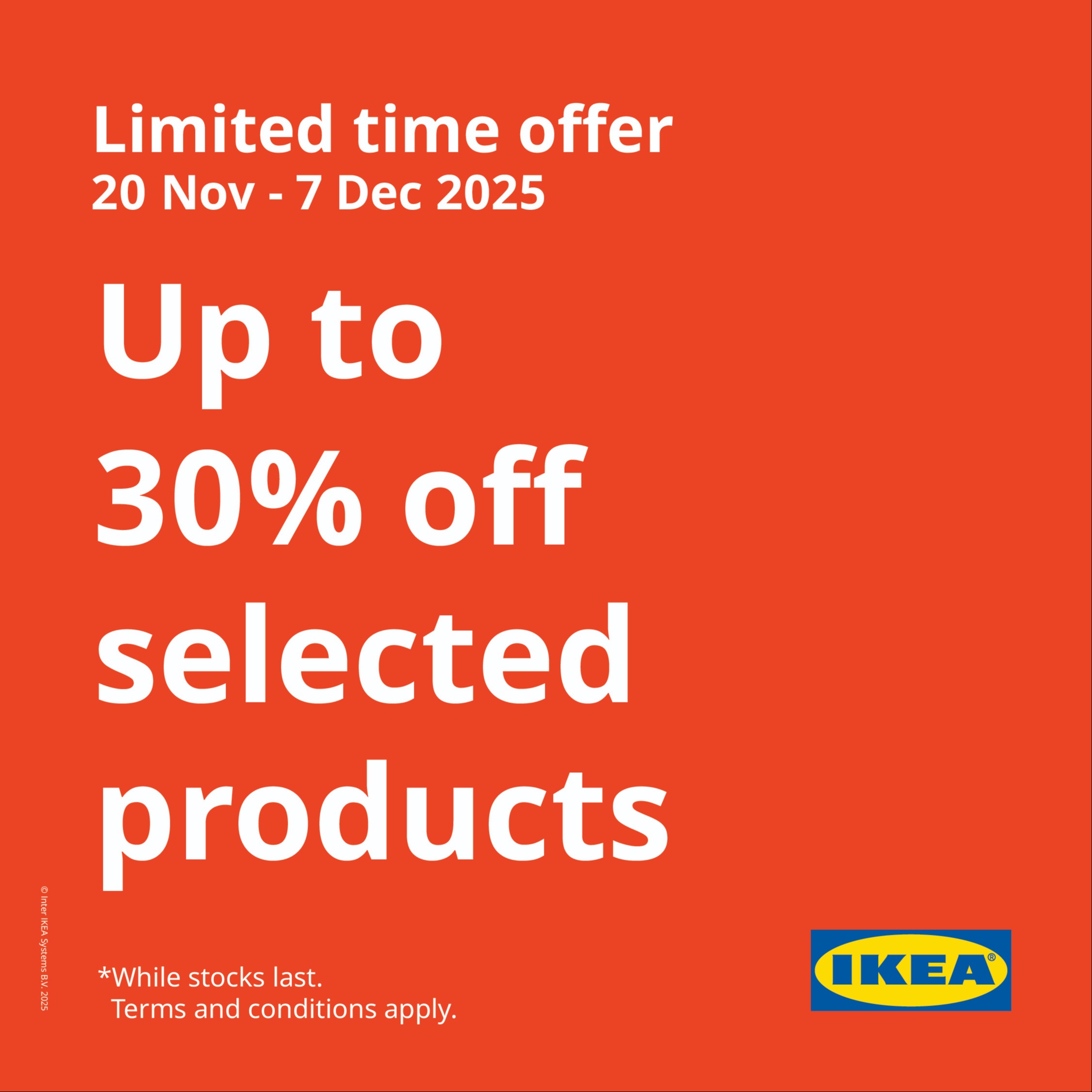 Up to 30% off selected products!