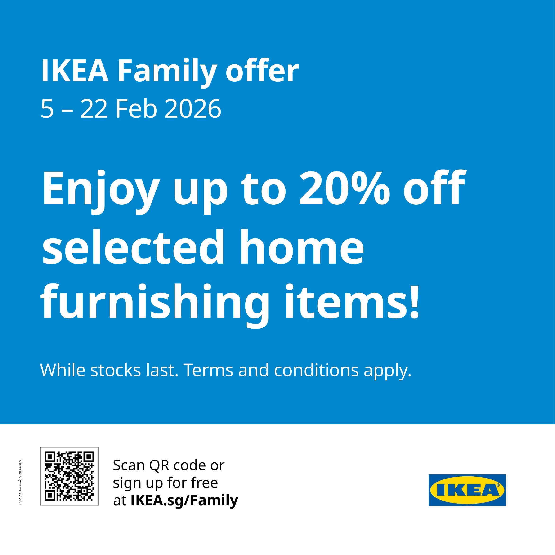 Celebrate with savings when you join IKEA Family!