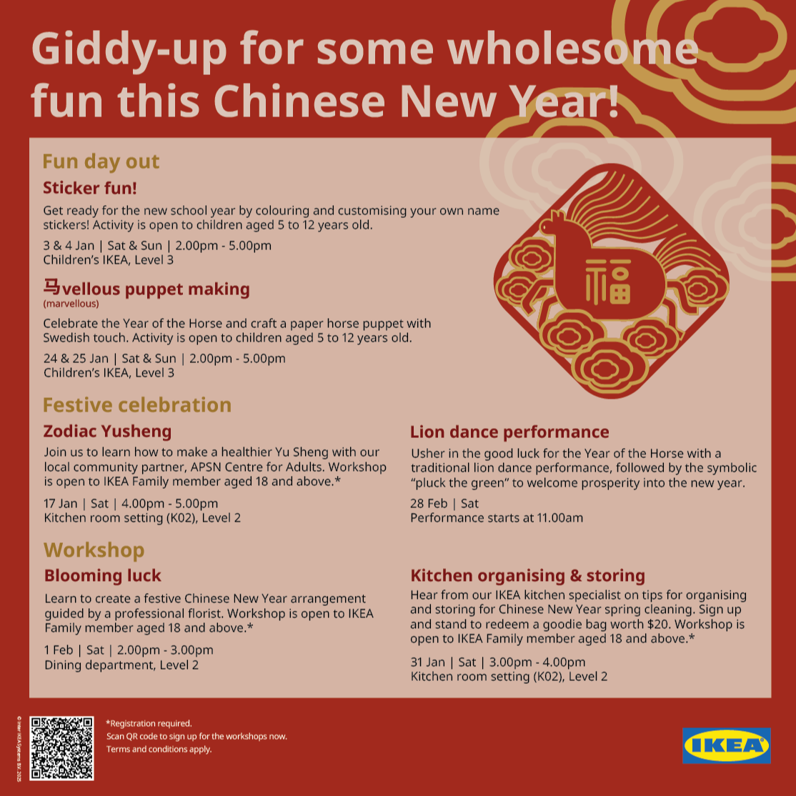 Giddy-up for some wholesome fun this Chinese New Year at IKEA Jurong!